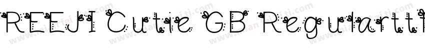 REEJI Cutie GB Regularttf字体转换